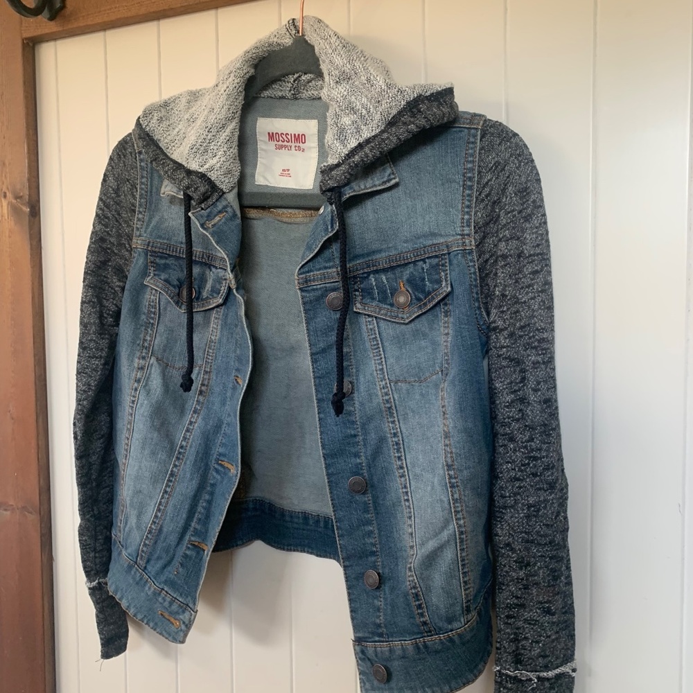 Denim hoodie jacket